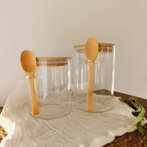 Frasco de Vidrio con cuchara