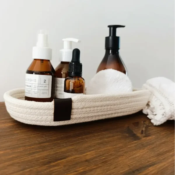 cesto organizador chato crudo