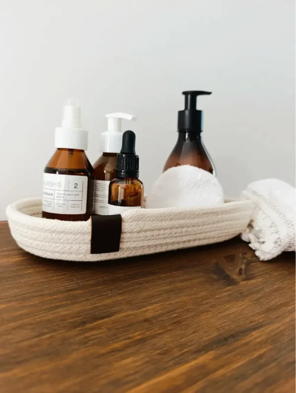 cesto organizador chato crudo