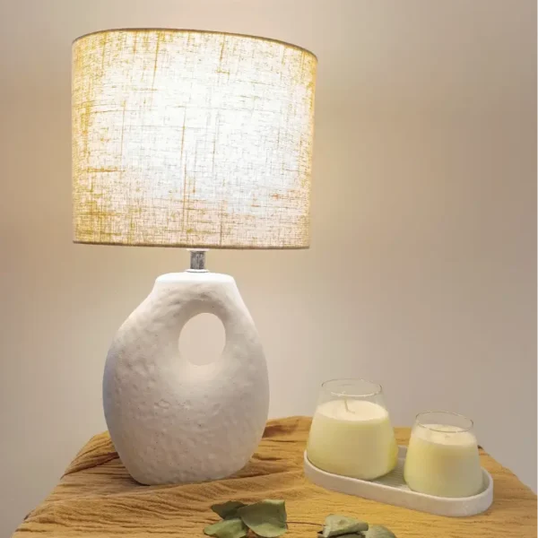 Velador de mesa neo 3 Blanco Con Pantalla Vc3