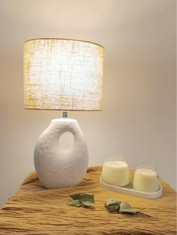 Velador de mesa neo 3 Blanco Con Pantalla Vc3