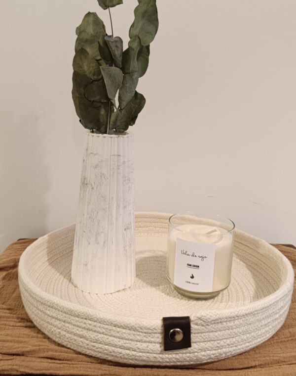 Florero Marmolado Gris 18x8