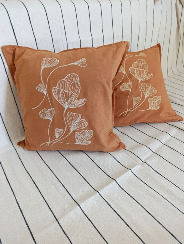 Funda de almohadón tusor 50x50 cm.