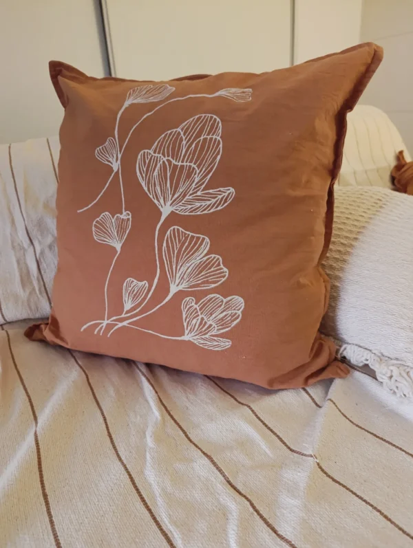 Funda de almohadón tusor 50x50 cm.