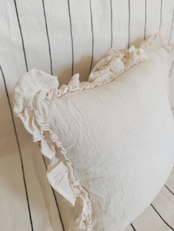 Funda de almohadón tusor Crudo50x50 cm.