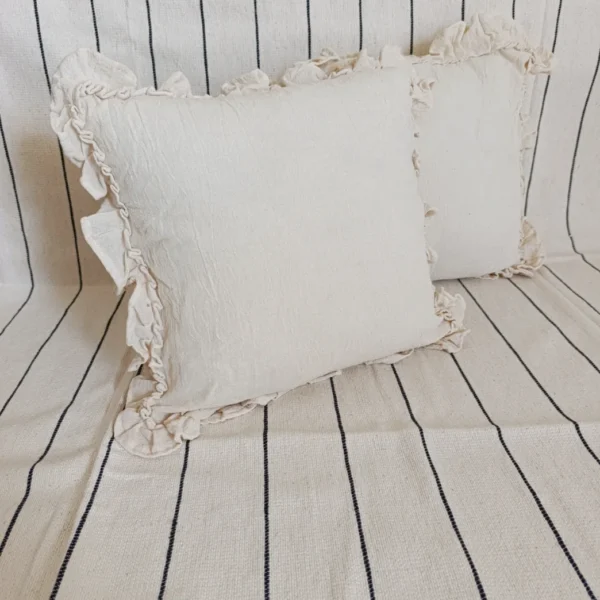 Funda de almohadón tusor Crudo50x50 cm.