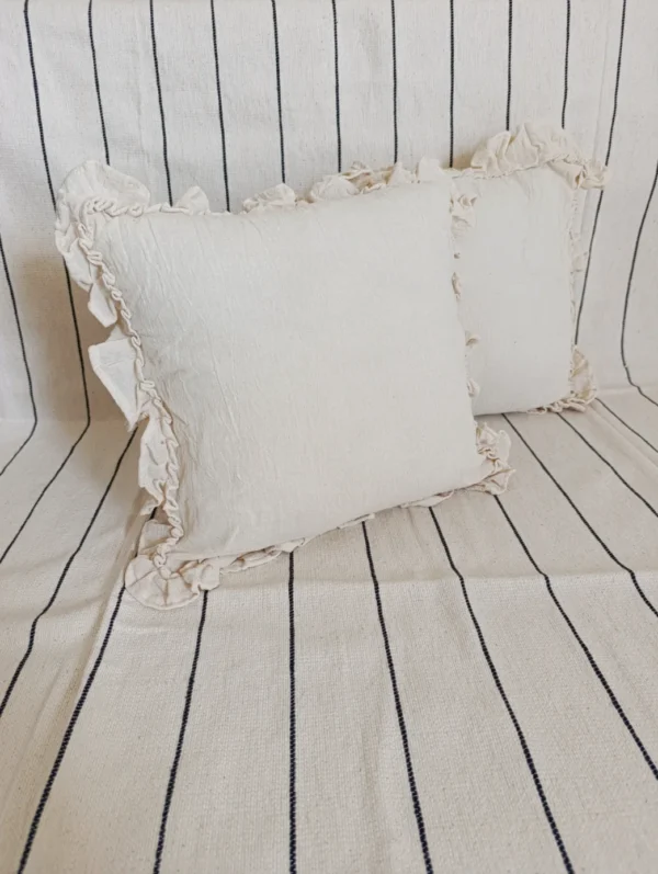 Funda de almohadón tusor Crudo50x50 cm.