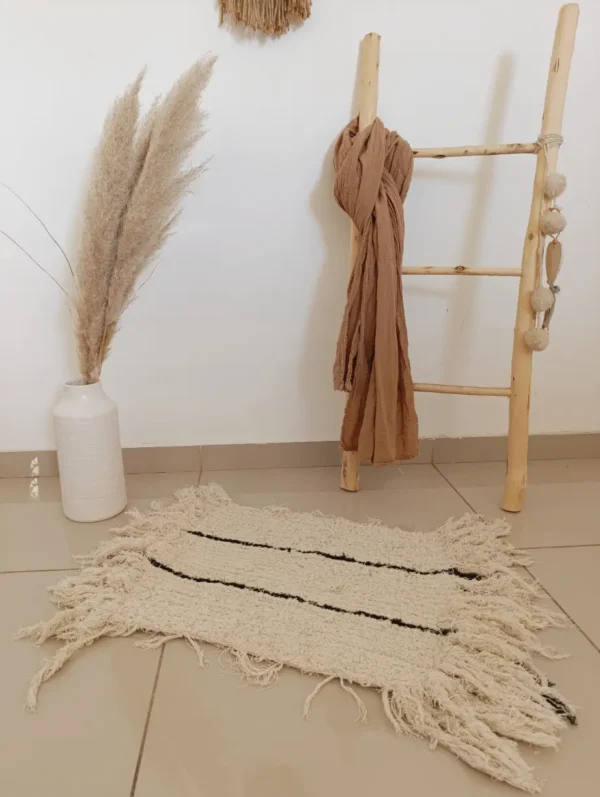 Alfombra Telar Algodón Combinada Rustica rectangular 60x40cm