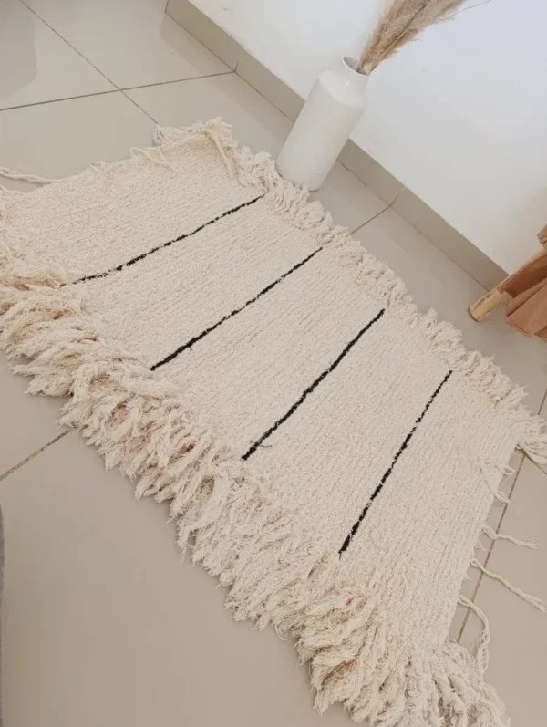 Alfombra Telar Algodón Rustica rectangular 110x65cm