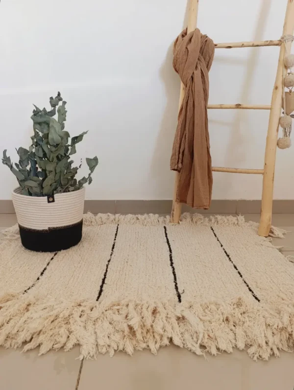 Alfombra Telar Algodón Rustica rectangular 110x65cm