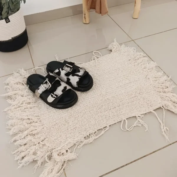 Alfombra Telar Algodón Rustica rectangular 60x40cm