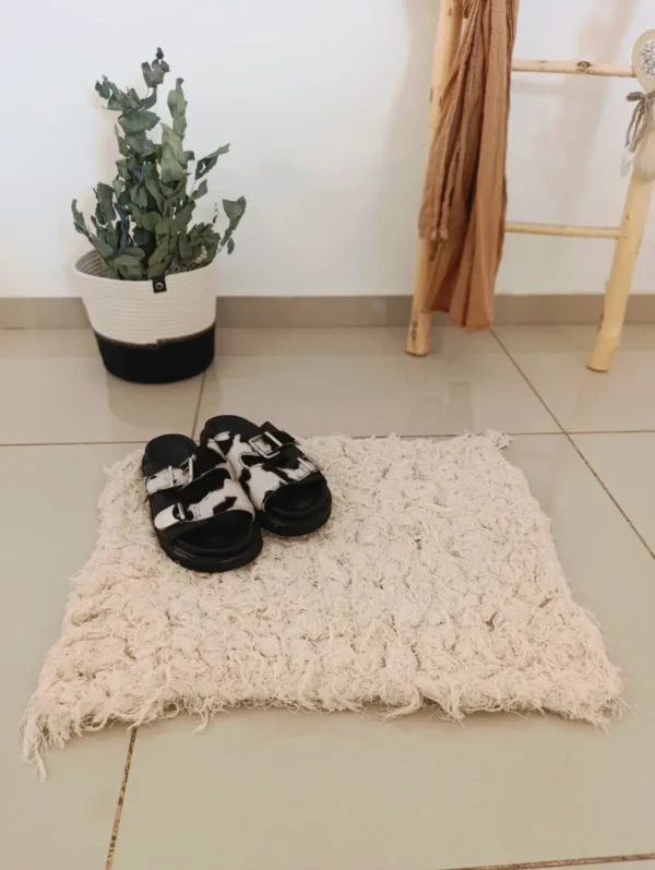 Alfombra Algodón Rustica cuadrada 60x40cm