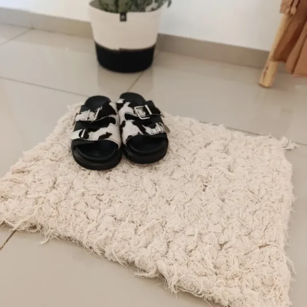 Alfombra Algodón Rustica cuadrada 60x40cm