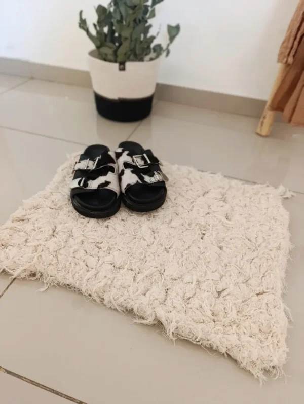 Alfombra Algodón Rustica cuadrada 60x40cm