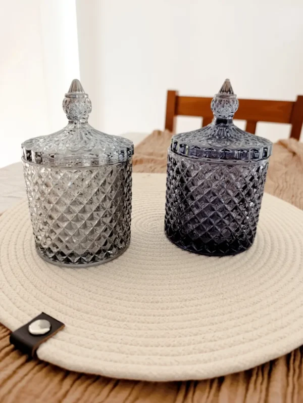 Caramelera/Bombonera Vidrio detalles labrados