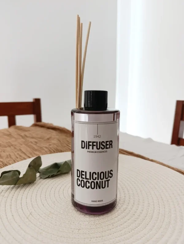 Difusor Premium Aroma Coconut 300cc con varillas