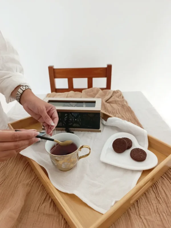 Caja de Te Rustica 3 divisiones