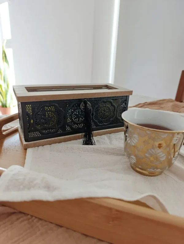 Caja de Te Rustica 3 divisiones