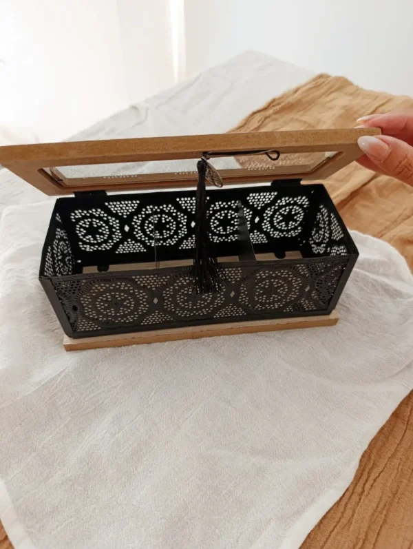 Caja de Te Rustica 3 divisiones