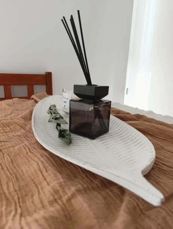 Centro de Mesa Madera Hoja grande