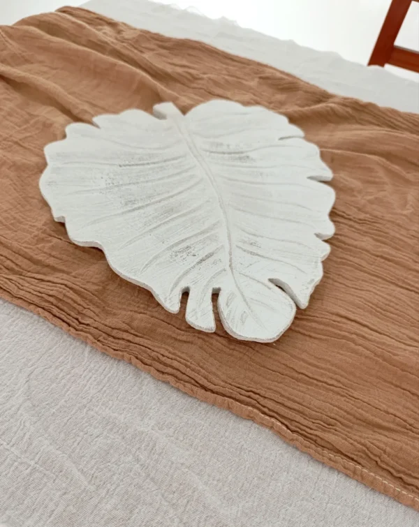 Centro de Mesa Madera Hoja chica