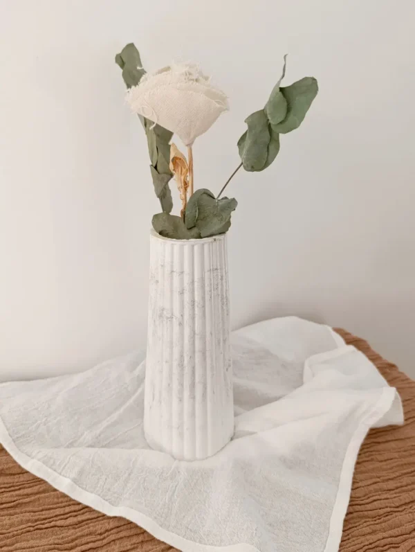 Florero Marmolado Gris 18x8