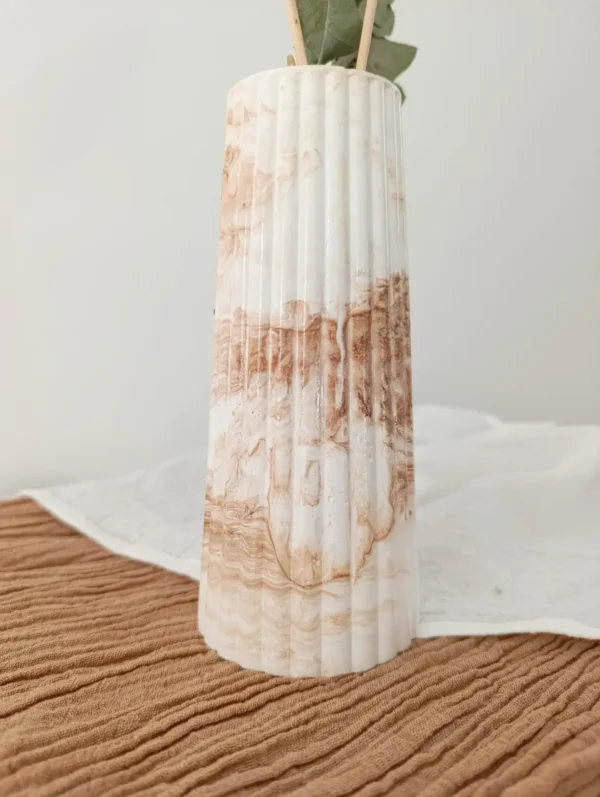 Florero Marmolado Tostado 18x8