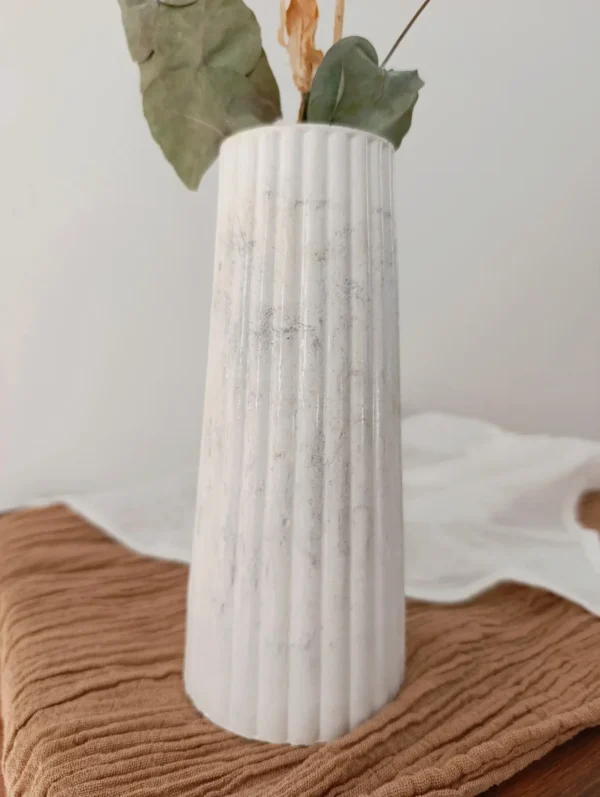 Florero Marmolado Gris 18x8