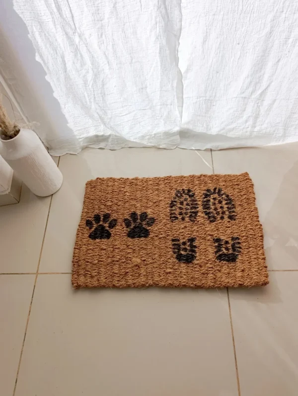 Alfombra de Coco Huellitas 62x40
