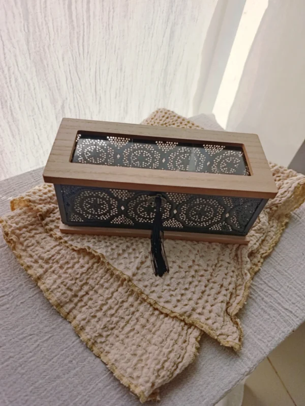 Caja de Te Rustica 3 divisiones