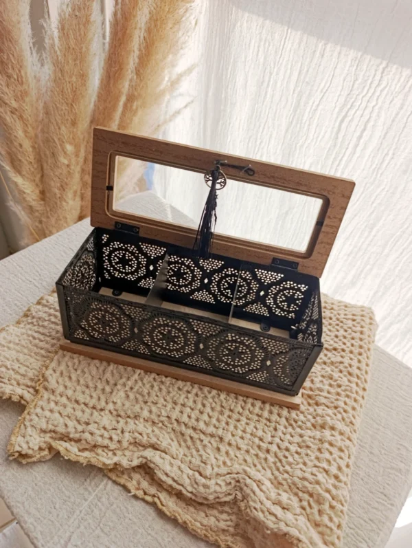 Caja de Te Rustica 3 divisiones