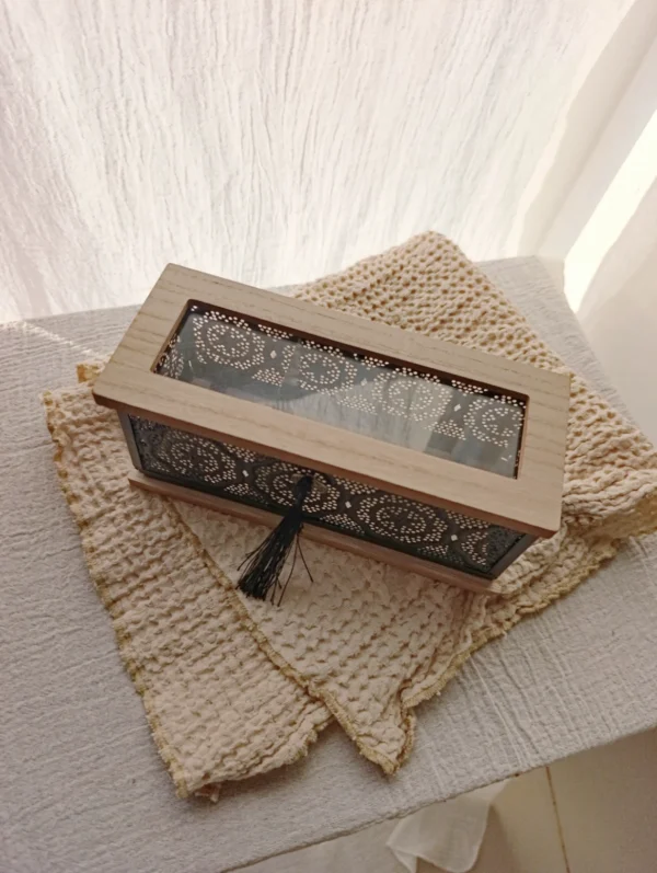 Caja de Te Rustica 3 divisiones