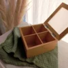 Caja de Te madera 4 divisiones