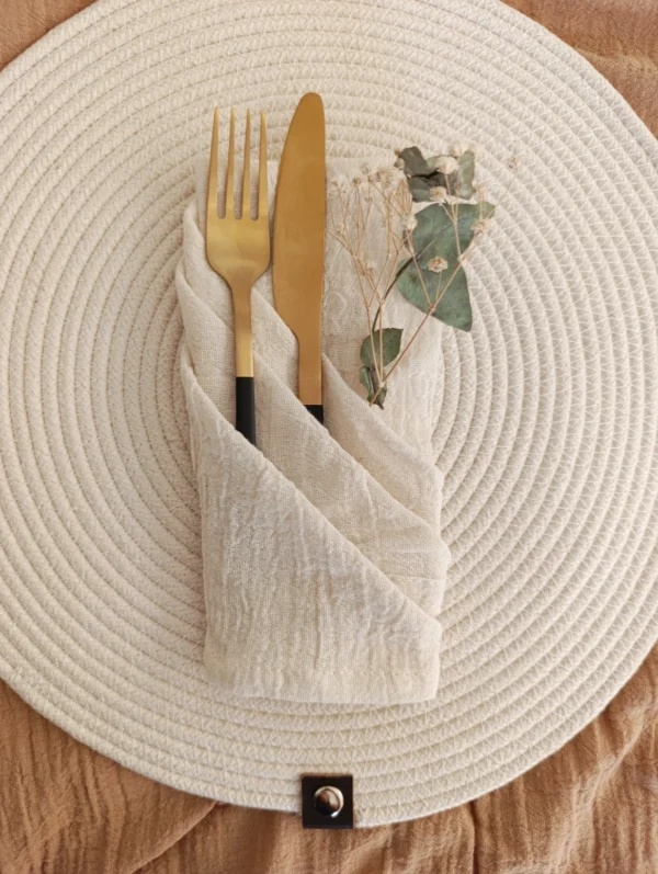 Pack de Servilletas Tusor Crudo x4