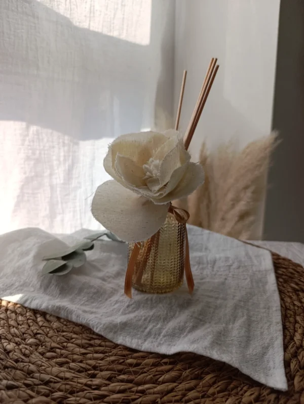 Envase Labrado con Flor Mecha