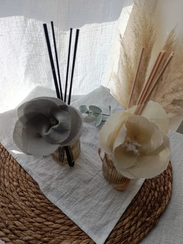 Envase Labrado con Flor Mecha