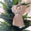Adorno navideño Angelitos de macramé x 3