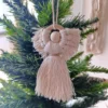 Adorno navideño Angelitos de macramé x 3